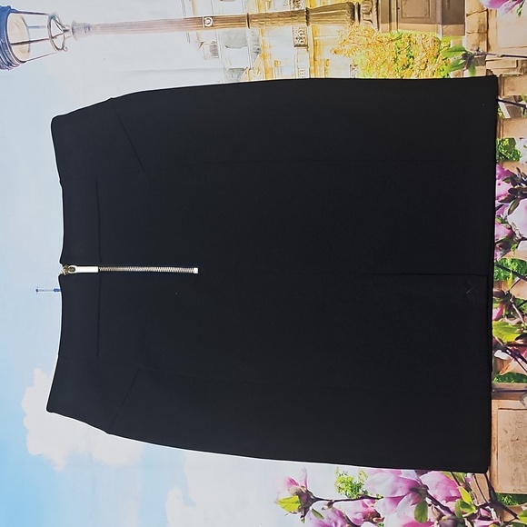 Michael Kors Black Gold Zippered Skirt Size‎ 8 New - Picture 5 of 5